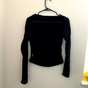 Black off the shoulder top